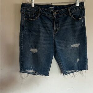 Distressed Denim Shorts Women Bermuda